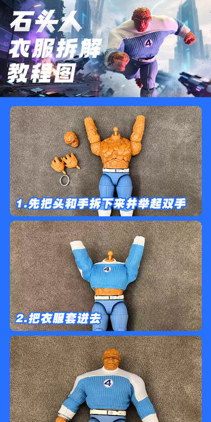 Custom 1/12 Clothing for Marvel Legends Fantastic Four The Thing
