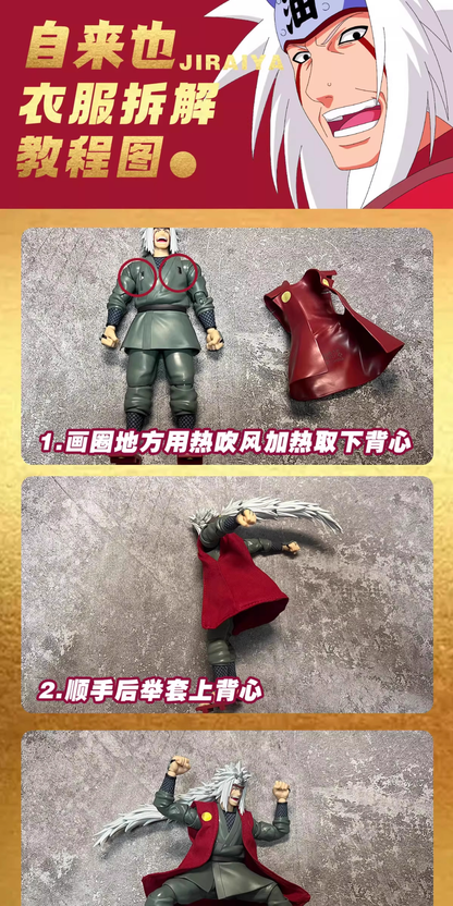 Custom 1/12 Clothing Accessories Clothes for SHF S.H.Figuarts Jiraiya