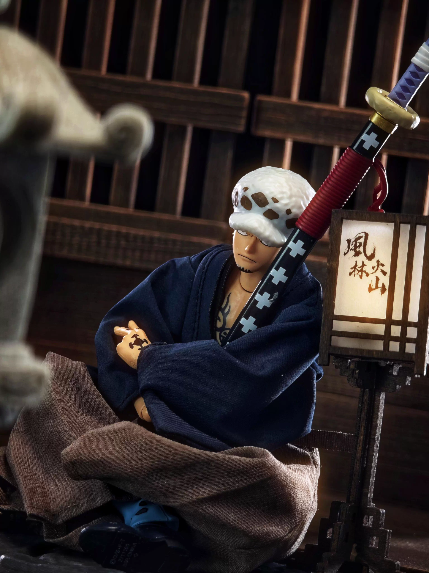 Custom 1/12 Clothing Accessories Clothes for Rurouni Kenshin Samurai Outfit and One Piece Law