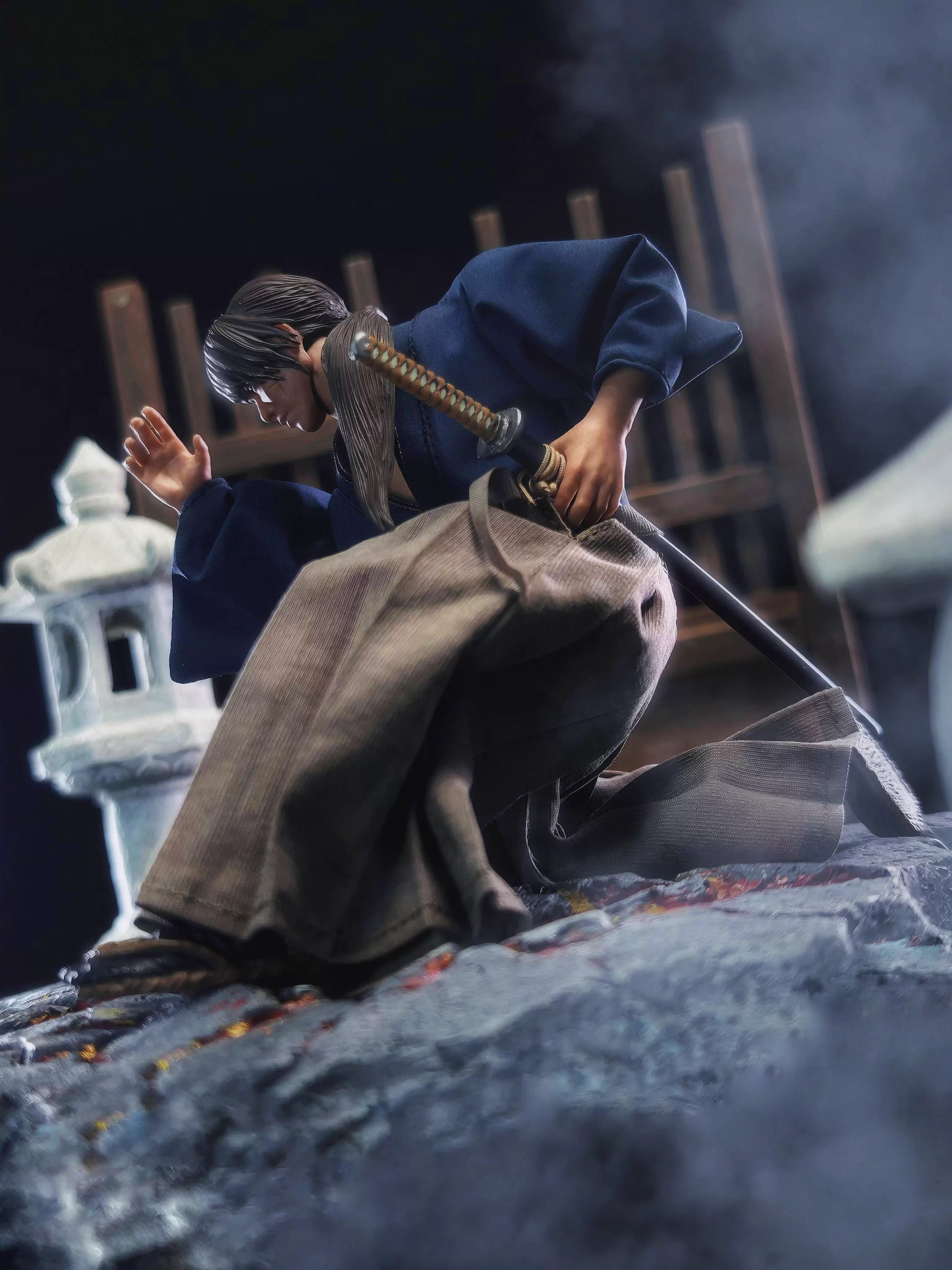 Custom 1/12 Clothing Accessories Clothes for Rurouni Kenshin Samurai Outfit and One Piece Law