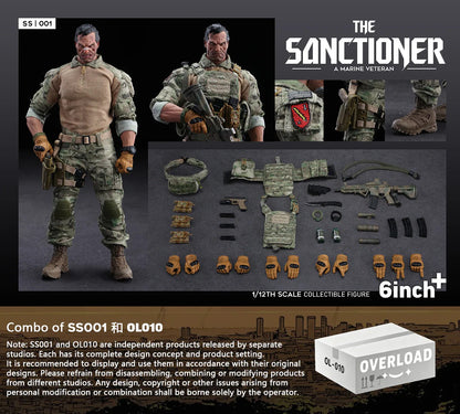 (Pre-Order) 6 Inch+ 1/12 The Sanctioner Action Figure (SS001) + KIT Pack (OL-010)