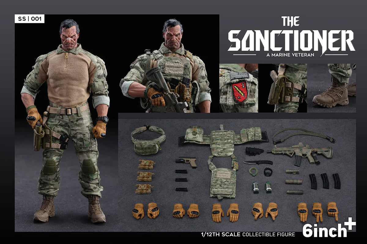(Pre-Order) 6 Inch+ 1/12 The Sanctioner Action Figure (SS001) + KIT Pack (OL-010)