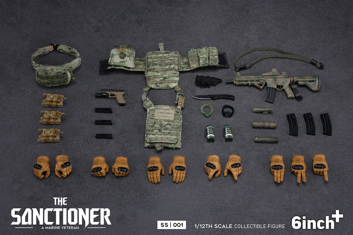 (Pre-Order) 6 Inch+ 1/12 The Sanctioner Action Figure (SS001) + KIT Pack (OL-010)