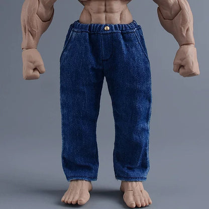 Custom 1/12 Clothing Accessories Jeans for 1/12 Scale Strong Body