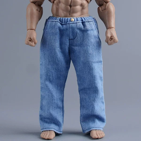 Custom 1/12 Clothing Accessories Jeans for 1/12 Scale Strong Body