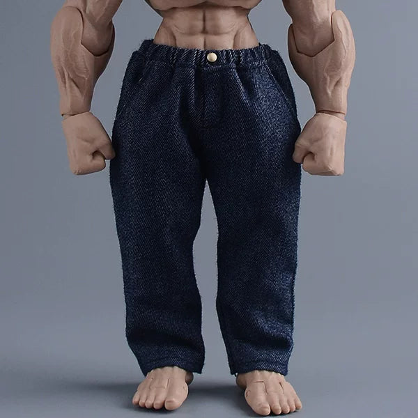 Custom 1/12 Clothing Accessories Jeans for 1/12 Scale Strong Body