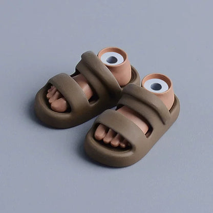Custom 1/12 Clothing Accessories Slippers for 1/12 Scale Action Figure