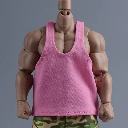 Custom 1/12 Clothing Accessories Tank Top for 1/12 Scale Strong Body