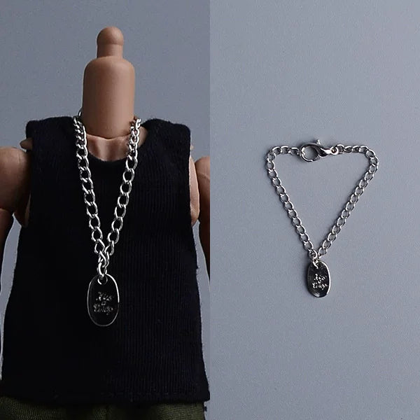 Custom 1/12 Clothing Accessories Chain Necklace for 1/12 scale action figures