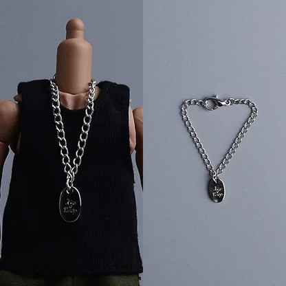 Custom 1/12 Clothing Accessories Chain Necklace for 1/12 scale action figures