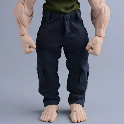 Custom 1/12 Clothing Accessories Pants for 1/12 Scale Strong Body