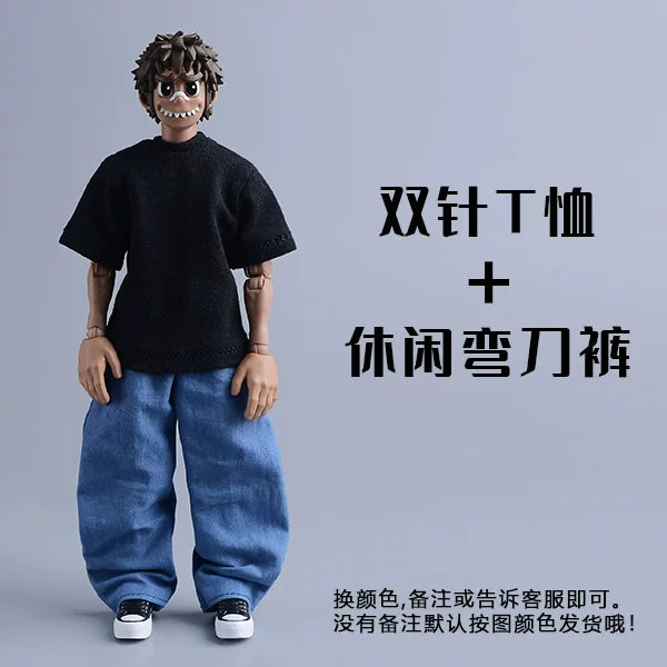 Custom 1/12 Clothing Accessories Pants for 1/12 Scale Action Figure