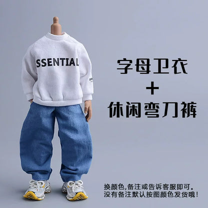 Custom 1/12 Clothing Accessories Pants for 1/12 Scale Action Figure