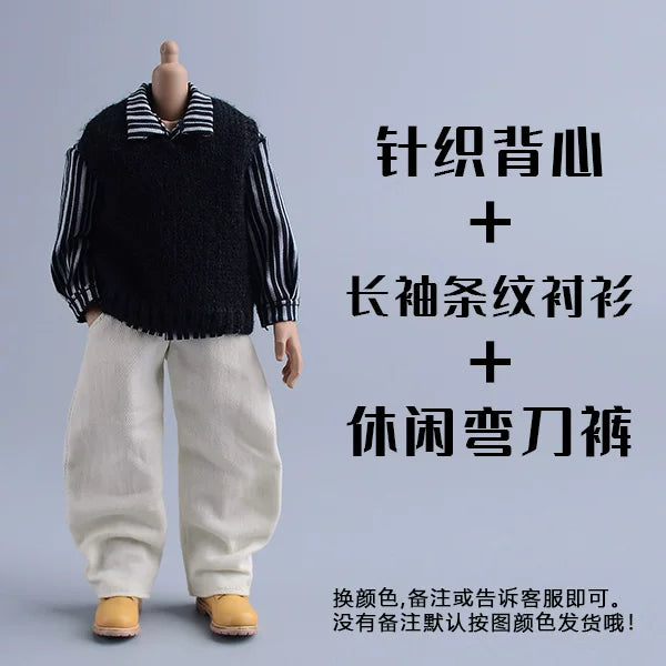 Custom 1/12 Clothing Accessories Pants for 1/12 Scale Action Figure