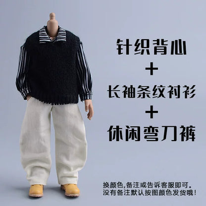 Custom 1/12 Clothing Accessories Pants for 1/12 Scale Action Figure