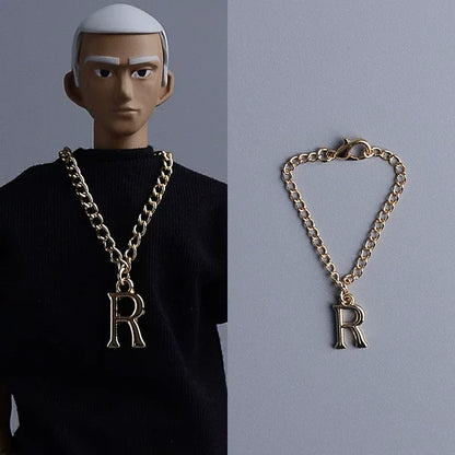 Custom 1/12 Clothing Accessories Chain Necklace for 1/12 scale action figures