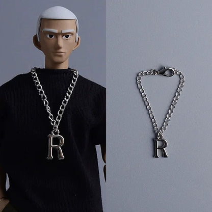 Custom 1/12 Clothing Accessories Chain Necklace for 1/12 scale action figures