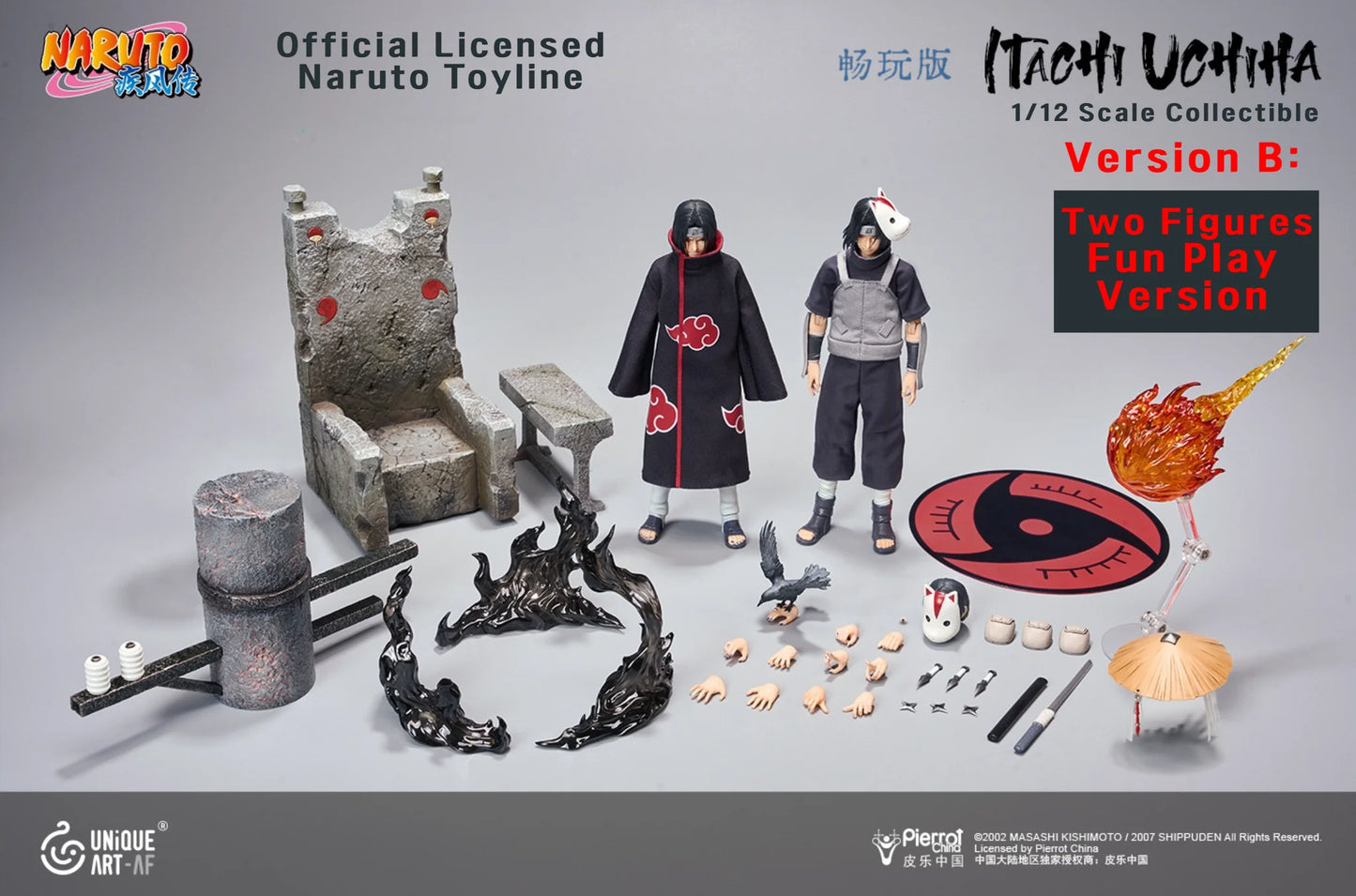 (Pre-Order) Unique Art 1/12 Official Licensed Naruto Itachi Uchiha action figure