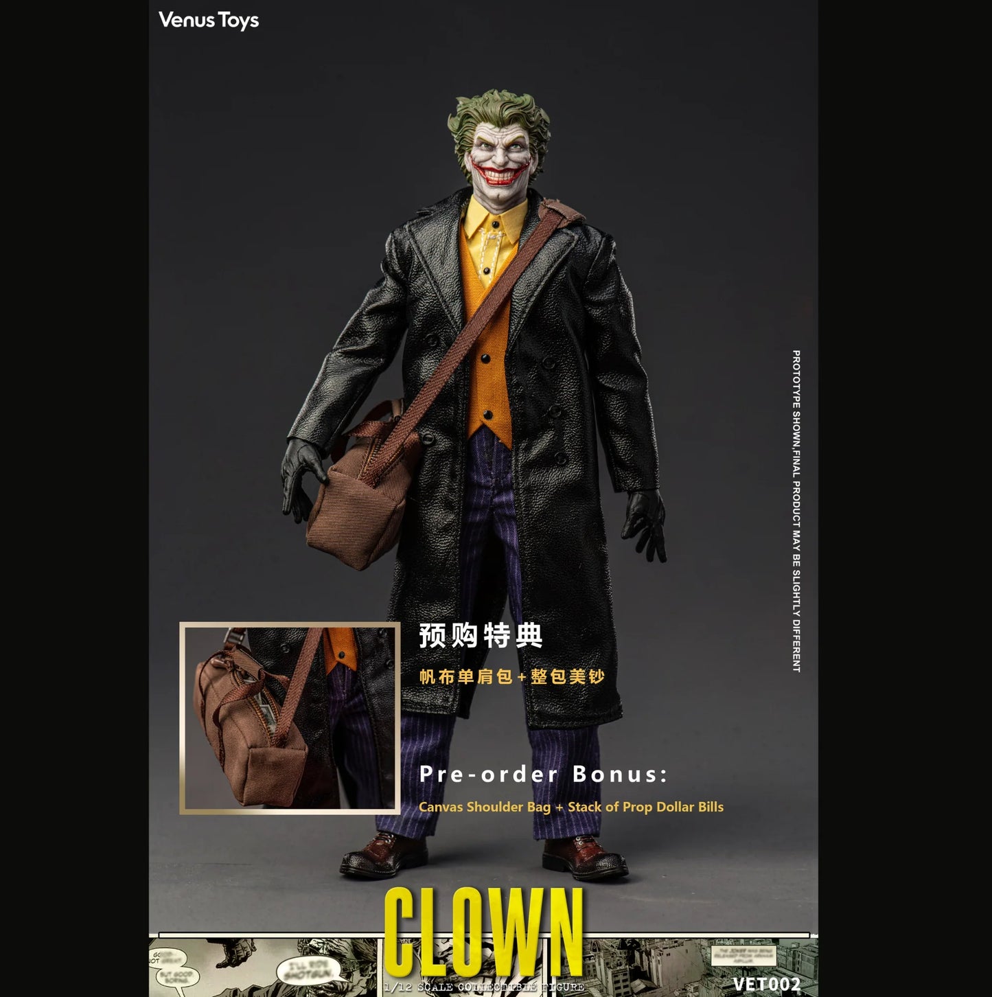 (Pre-Order) Venus Toys 1/12 Clown action figure with Preorder Bonus VET002