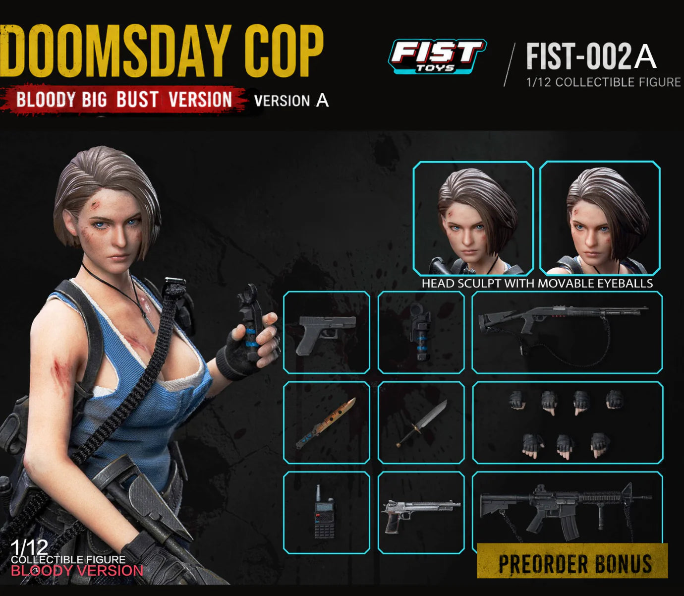 (Pre-Order) Fist Toys 1/12 Doomsday Cop FIST002 action figure 4 Ver.