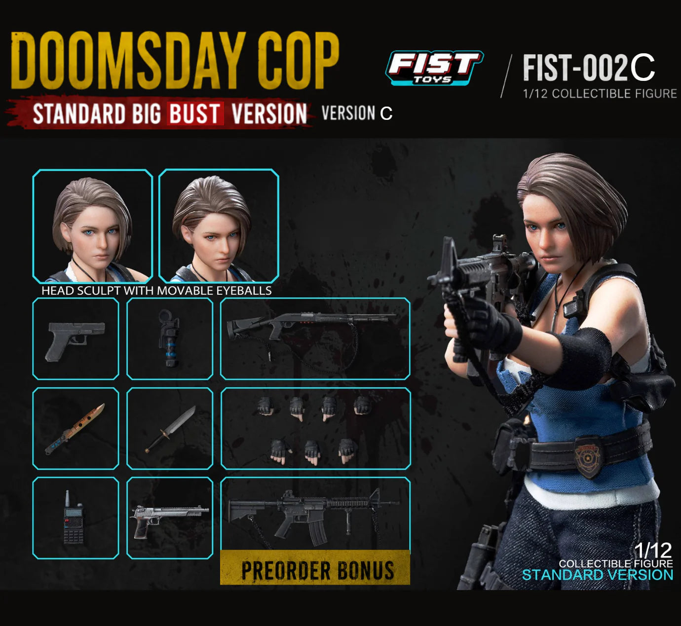 (Pre-Order) Fist Toys 1/12 Doomsday Cop FIST002 action figure 4 Ver.