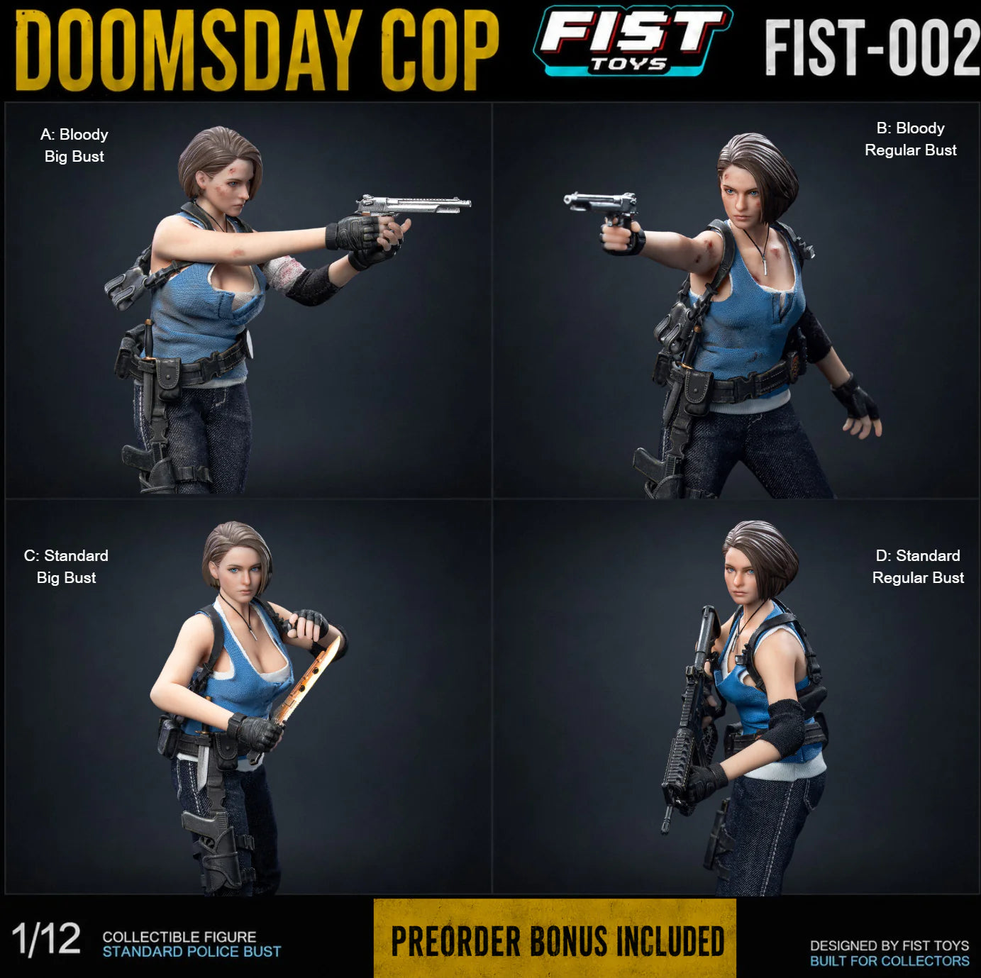 (Pre-Order) Fist Toys 1/12 Doomsday Cop FIST002 action figure 4 Ver.