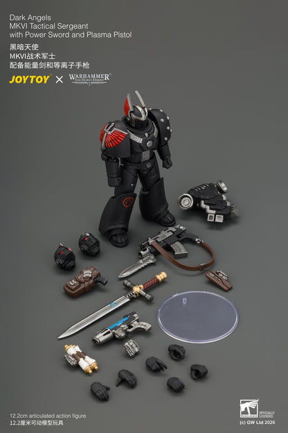 (Pre-Order) Warhammer The Horus Heresy Dark Angels MKVI Tactical Sergeant with Power Sword and Plasma Pistol