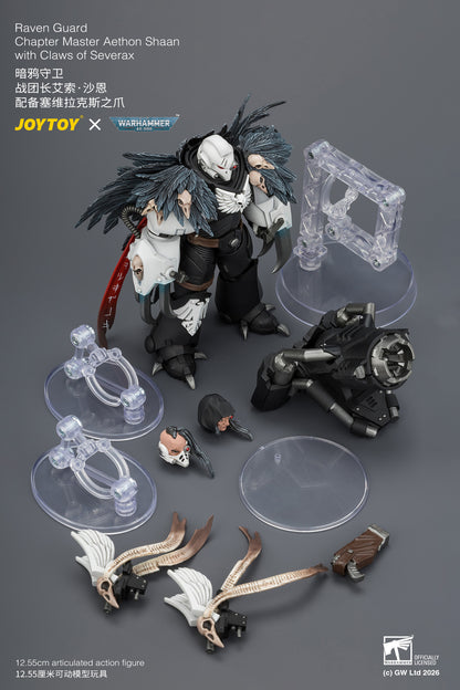 (Pre-Order) Warhammer 40k Raven Guard Chapter Master Aethon Shaan with Claws of Severax and Heavy Bolt Pistol