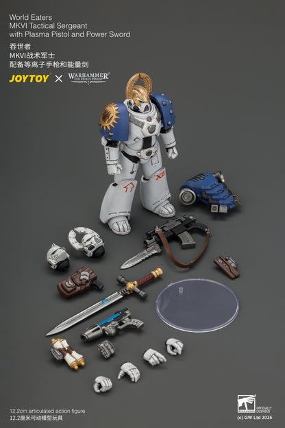 (Pre-Order) Warhammer The Horus Heresy World Eaters MKVI Tactical Sergeant with Plasma Pistol and Power Sword