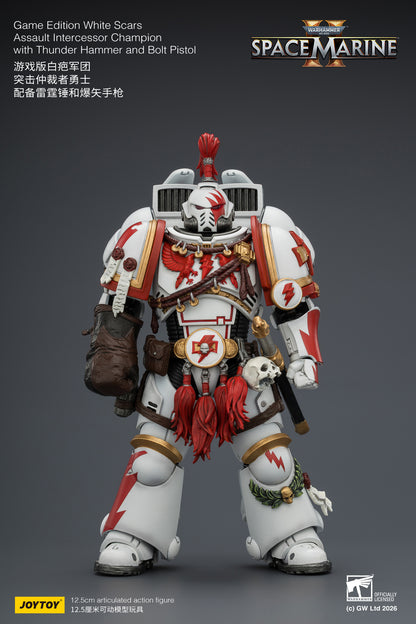 (Pre-Order) Warhammer 40k Game Edition White Scars Assault Intercessor Champion with Thunder Hammer and Bolt Pistol