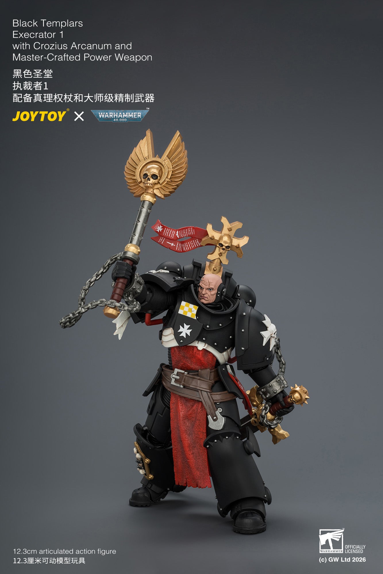 (Pre-Order) Warhammer 40k Black Templars Execrator 1 with Crozius Arcanum and Master-Crafted Power Weapon