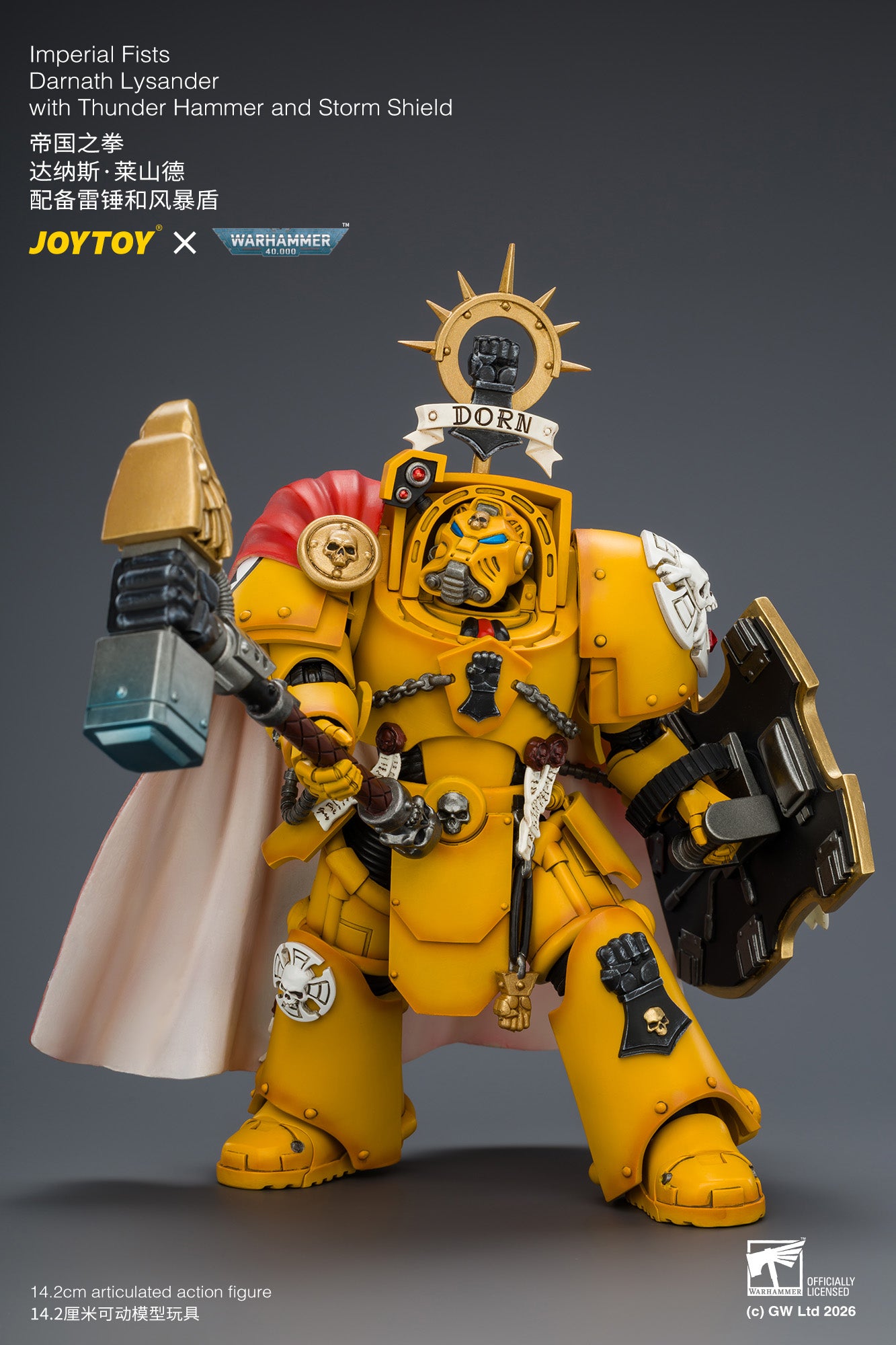 (Pre-Order) Warhammer 40k Imperial Fists Darnath Lysander with Thunder Hammer and Storm Shield
