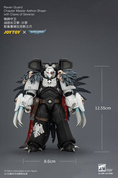 (Pre-Order) Warhammer 40k Raven Guard Chapter Master Aethon Shaan with Claws of Severax and Heavy Bolt Pistol