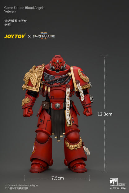 (Pre-Order) Warhammer 40k Game Edition Blood Angels Veteran with Bolt Rifle, Chainsword and Bolt Pistol and Plasma Pistol