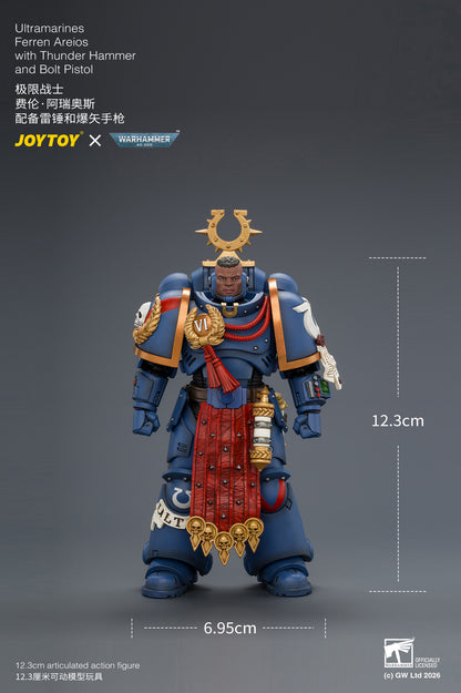 (Pre-Order) Warhammer 40k Ultramarines Ferren Areios with Thunder Hammer and Bolt Pistol