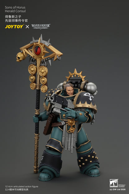 (Pre-Order) Warhammer The Horus Heresy Sons of Horus Herald Consul with Icon of Allegiance, Bolt Pistol and Power Weapon