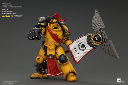 (Pre-Order) Warhammer The Horus Heresy Imperial Fists Herald Consul with Standard and Bolt Pistol