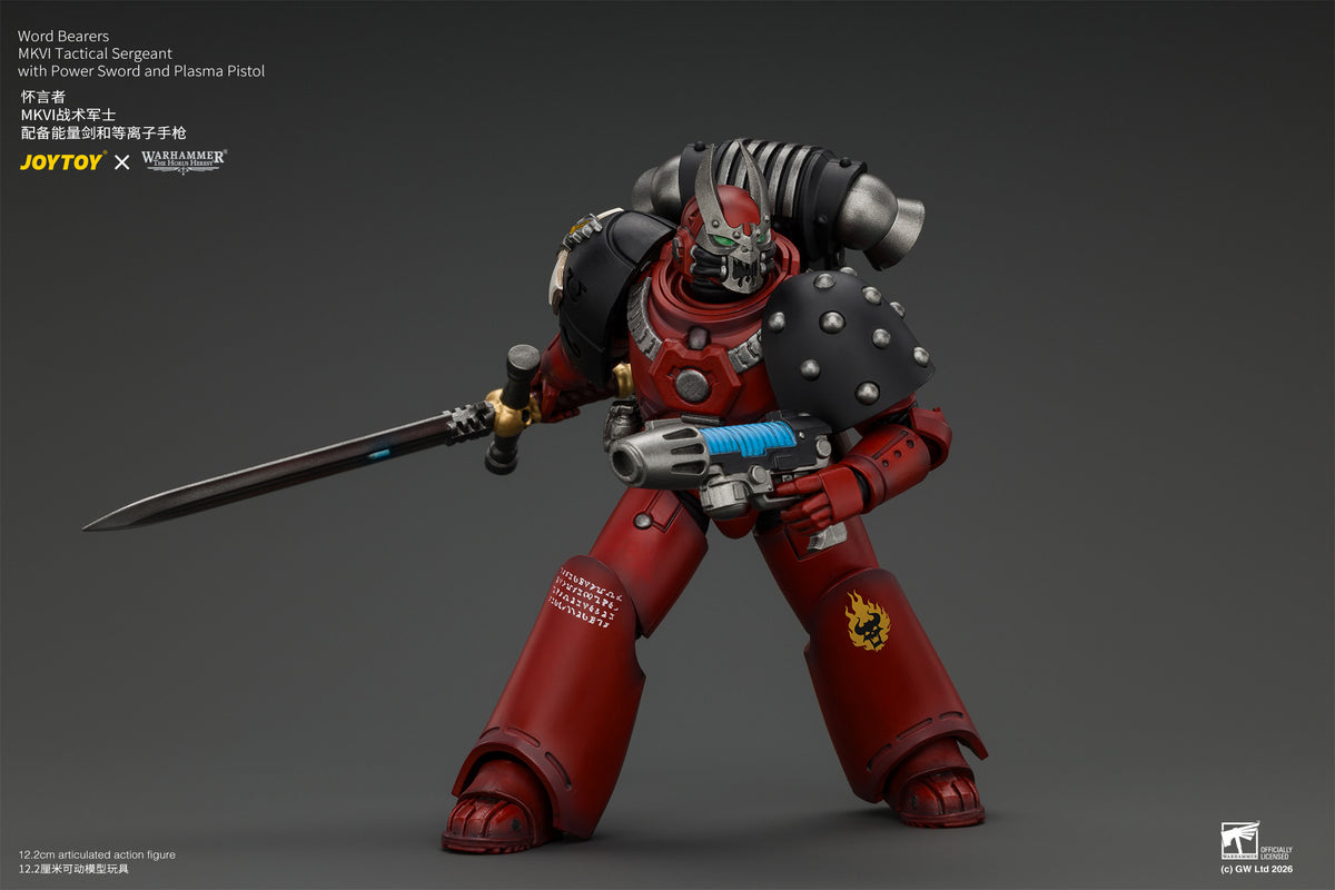 (Pre-Order) Warhammer The Horus Heresy Word Bearers MkVI Tactical Sergeant with Power Sword and Plasma Pistol