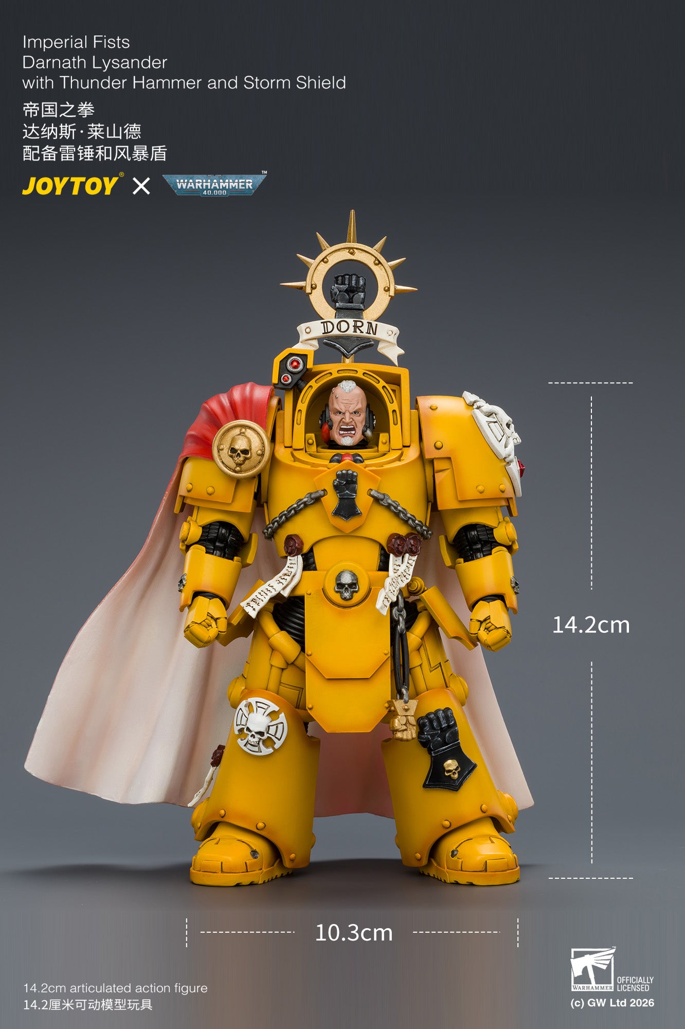 (Pre-Order) Warhammer 40k Imperial Fists Darnath Lysander with Thunder Hammer and Storm Shield