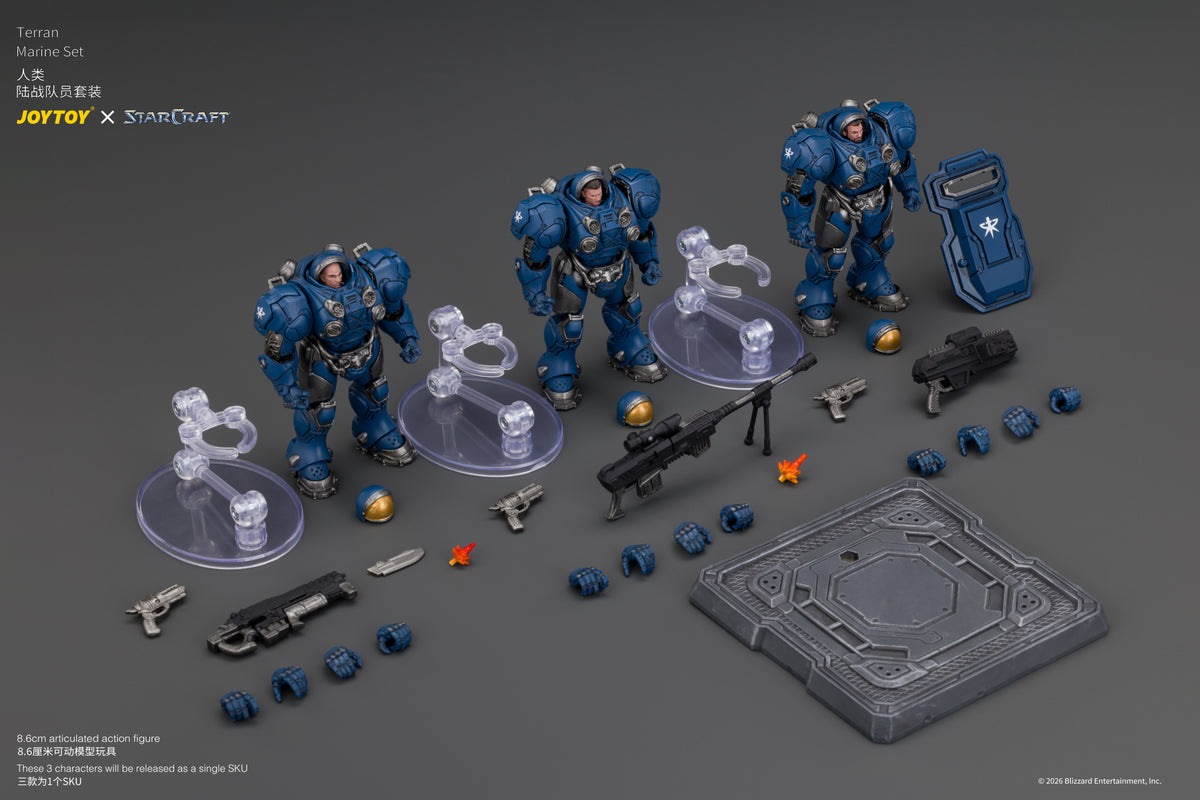 (Pre-Order) JoyToy StarCraft Terran Marine Set (3 Figures)