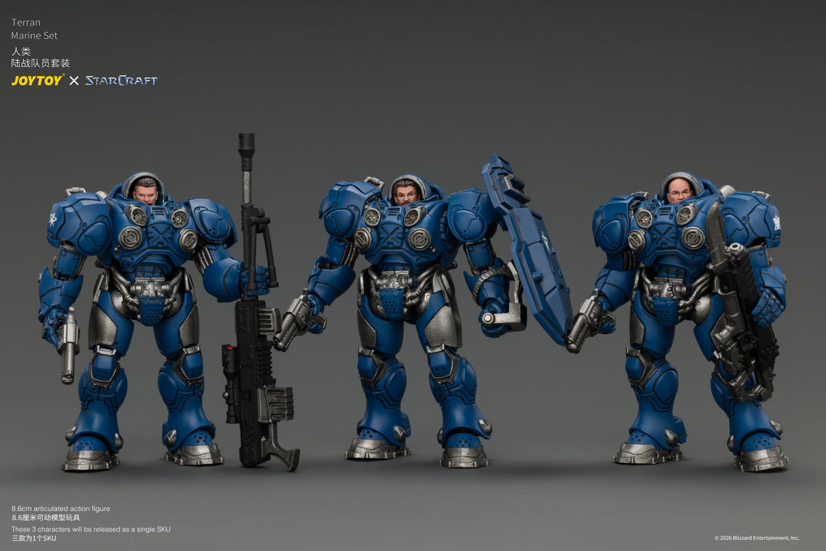 (Pre-Order) JoyToy StarCraft Terran Marine Set (3 Figures)