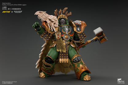 (Pre-Order) Warhammer The Horus Heresy Salamanders Vulkan, Primarch of the XVlllth Legion with Dawnbringer, The Furnace's Heart and Dragon's Breath Gauntlet