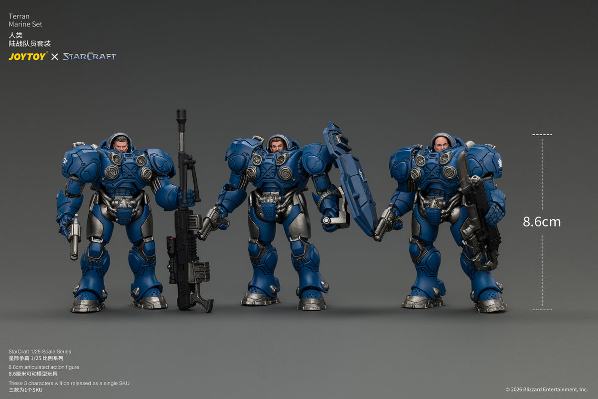 (Pre-Order) JoyToy StarCraft Terran Marine Set (3 Figures)