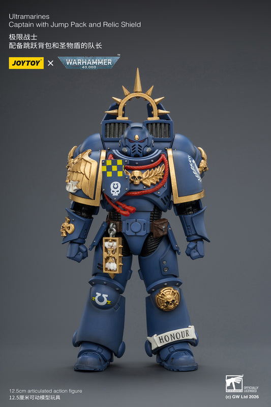 (Pre-Order) Warhammer 40k Ultramarines Captain with Jump Pack and Relic Shield