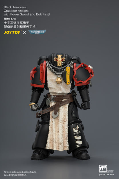 (Pre-Order) Warhammer 40k Black Templars Crusader Ancient with Power Sword and Bolt Pistol