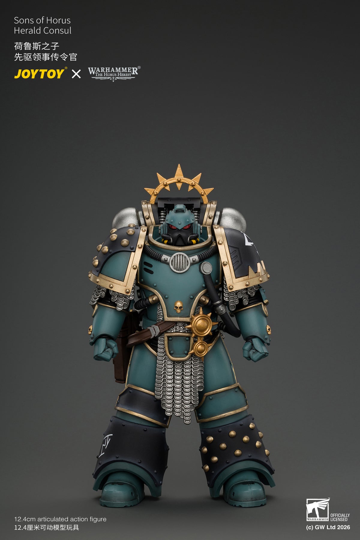 (Pre-Order) Warhammer The Horus Heresy Sons of Horus Herald Consul with Icon of Allegiance, Bolt Pistol and Power Weapon