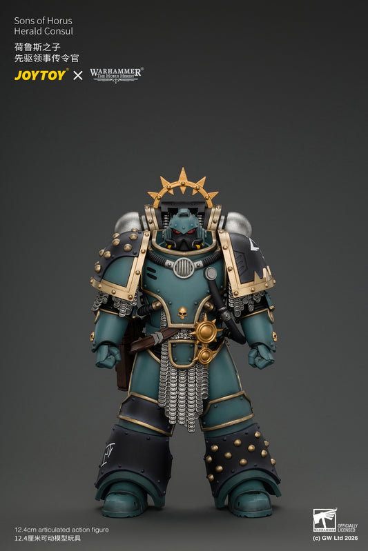 (Pre-Order) Warhammer The Horus Heresy Sons of Horus Herald Consul with Icon of Allegiance, Bolt Pistol and Power Weapon