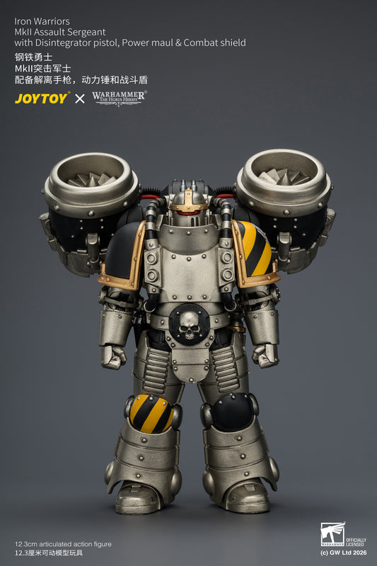 (Pre-Order) Warhammer The Horus Heresy Iron Warriors MkII Assault Sergeant with Disintegrator pistol, Power maul & Combat shield