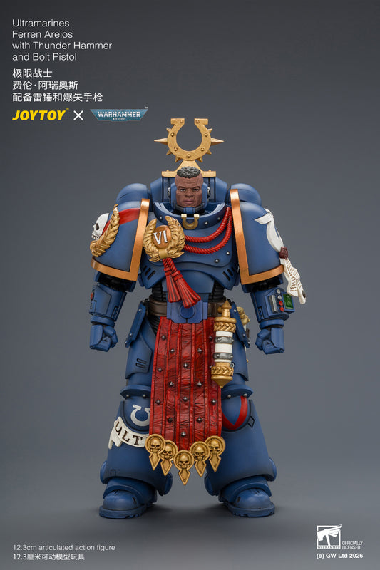 (Pre-Order) Warhammer 40k Ultramarines Ferren Areios with Thunder Hammer and Bolt Pistol