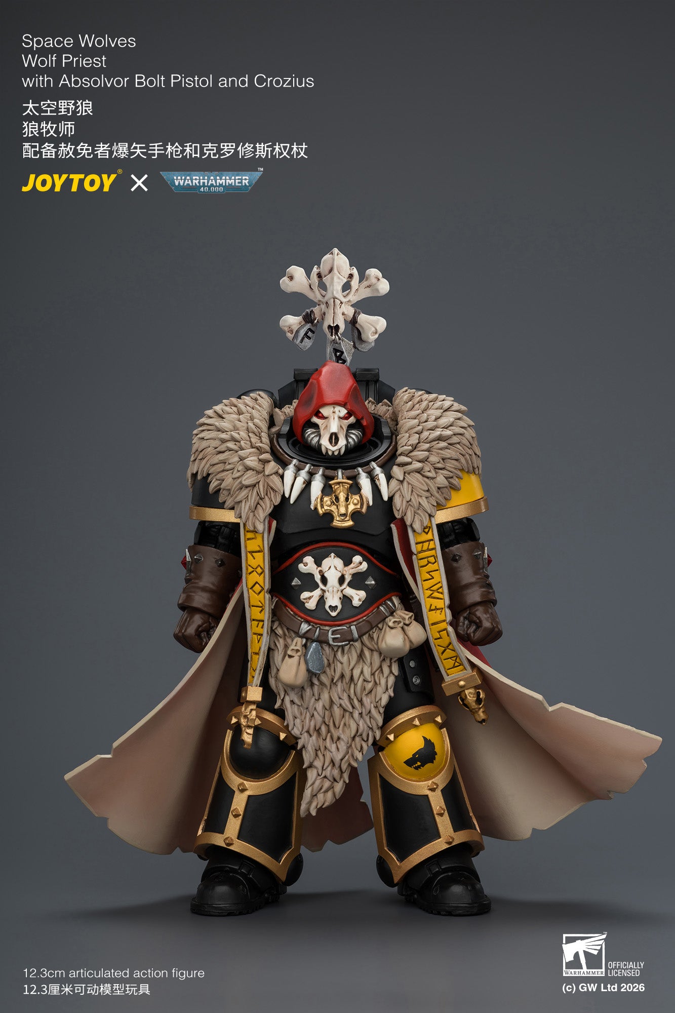 (Pre-Order) Warhammer 40k Space Wolves Wolf Priest with Absolvor Bolt Pistol and Crozius